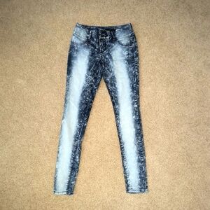 Women's Acid Wash Jeans size 5 acid wash skinny jeans white blue